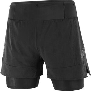 Salomon Men's Sense Aero 2in1 Shorts Deep Black S, Deep Black