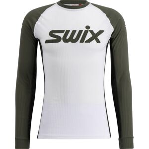 Swix Men's RaceX Classic Long Sleeve Bright White/ Olive XL, Bright White/ Olive