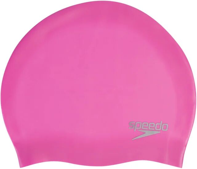 Speedo Plain Moulded Silicone Cap Pink Pink OneSize Speedo Plain Moulded Silicone Cap Pink Pink OneSize