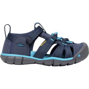 Keen Kids' Seacamp II CNX Blk Iris-vivid Blue 24, Black Iris/Vivid Blue