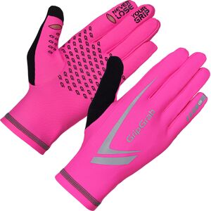 Gripgrab Running Expert Hi-Vis Touchscreen Winter Gloves Pink Hi-Vis XS, Pink Hi-Vis