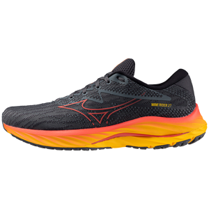 Mizuno Men's Wave Rider 27 Turbulence/Cayenne/Citrus 46.5, Turbulence/Cayenne/Citrus