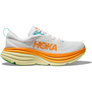 Hoka Men's Bondi 8 Blanc De Blanc / Solar Flare 46 2/3, Blanc De Blanc / Solar Flare