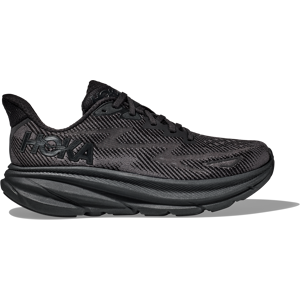 Hoka Men's Clifton 9 Wide Black/Black 42 2/3 Wide, Black/Black