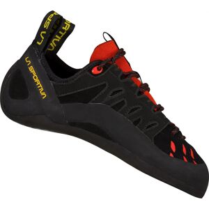 La Sportiva Unisex Tarantulace Climbing Shoes Black/Poppy 45, Black/Poppy