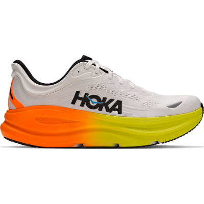 Hoka Men's Bondi 9 White/Neon Tangerine, 42 Hoka Men's Bondi 9 White/Neon Tangerine, 42