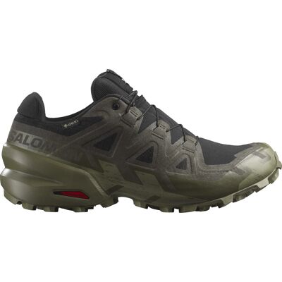 Salomon Men's Speedcross 6 GORE-TEX Black/Peat/Deep Lichen Green, 44 Salomon Men's Speedcross 6 GORE-TEX Black/Peat/Deep Lichen Green, 44