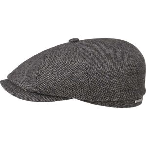 Stetson Hatteras Wool Mix Flat Cap Grey S, Grey