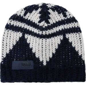 Varg Unisex Bräcke Knitted Beanie Dark Blue With Off White, One Size Varg Unisex Bräcke Knitted Beanie Dark Blue With Off White, One Size