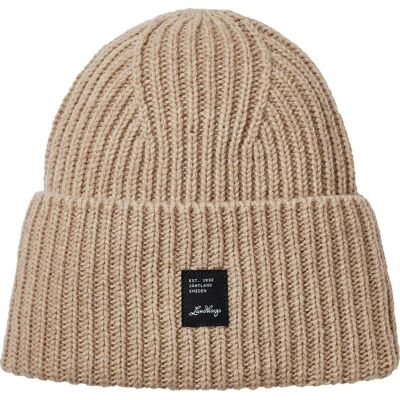 Lundhags Knitted Wool Beanie Dark Sand, One Size Lundhags Knitted Wool Beanie Dark Sand, One Size