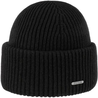 Stetson Classic Uni Wool Beanie Hat Black, One Size Stetson Classic Uni Wool Beanie Hat Black, One Size