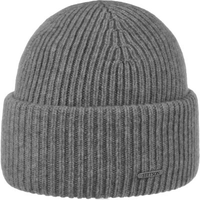Stetson Classic Uni Wool Beanie Hat Grey Melange, One Size Stetson Classic Uni Wool Beanie Hat Grey Melange, One Size
