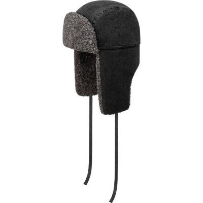 Stetson Bomber Denim Garage Aviator Hat Black, 57/M Stetson Bomber Denim Garage Aviator Hat Black, 57/M
