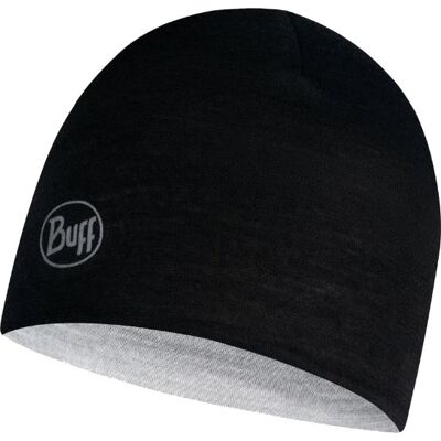 Buff Lightweight Merino Reversible Hat Junior Black-Graph Multistripe, One Size Buff Lightweight Merino Reversible Hat Junior Black-Graph Multistripe, One Size