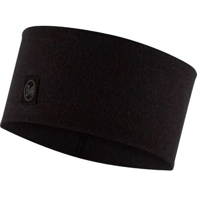 Buff Merino Wide Headband Solid Black, One Size Buff Merino Wide Headband Solid Black, One Size
