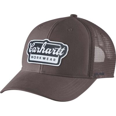 Carhartt Men's Twill Mesh-Back Script Patch Cap Dark Sepia, One Size Carhartt Men's Twill Mesh-Back Script Patch Cap Dark Sepia, One Size