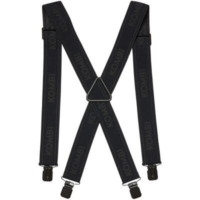Kombi Wide Suspenders Black, One Size Kombi Wide Suspenders Black, One Size