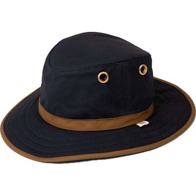 Tilley TWC7 Outback Waxed Cotton Navy/Tan, 7 (56cm) Tilley TWC7 Outback Waxed Cotton Navy/Tan, 7 (56cm)