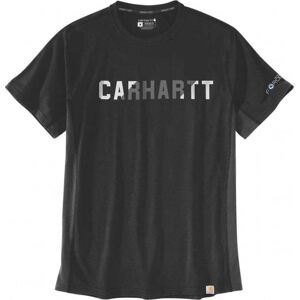 Carhartt Men's Force Flex Block Logo T-Shirt S/S Black L, Black