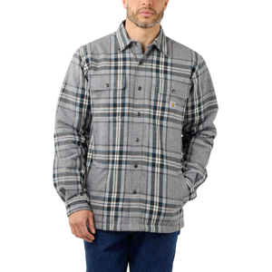 Carhartt Men's Flannel Sherpa Lined Shirt Jacket ASPHALT M, ASPHALT