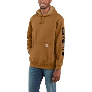 Men's Sleeve Logo Hooded Sweatshirt CARHARTT® BROWN S, CARHARTT® BROWN