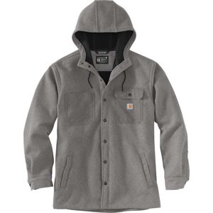 Carhartt Men's Rain Defender Relaxed Fit Heavyweight Hooded Shirt Jacket BLACK HEATHER S, BLACK HEATHER