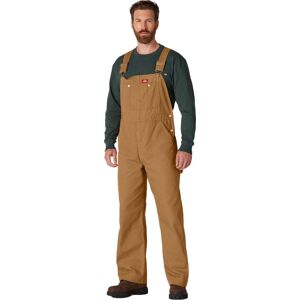 Dickies Men's Classic Bib Overalls Rinsed Brown 34/32, Rinsed Brown