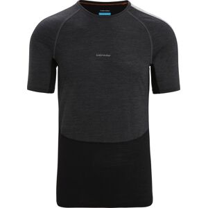 Icebreaker Men's 125 Zoneknit™ Short Sleeve Crewe JET HTHR/BLK/METRO H/CB M, JET HTHR/BLK/METRO H/CB