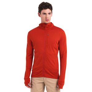 Icebreaker Men's Merino 260 Quantum III Long Sleeve Zip Hoodie  Molten S, Molten