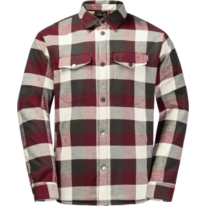 Jack Wolfskin Men's Felsenweg Insulated Shirt Cordovan Red Checks XXL, Cordovan Red Checks