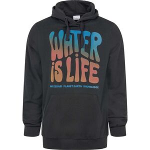 Knowledge Cotton Apparel Men's Wateraid Water Is Life Regular Sweat With Big Front Print  Black Jet M, Black Jet