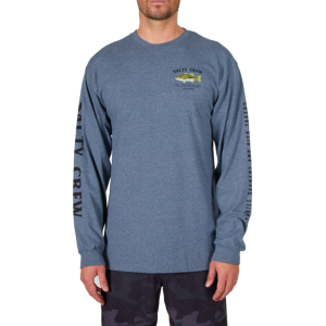 Salty Crew Men's Bigmouth Long-Sleeve Premium Tee Athletic Heather M, Athletic Heather