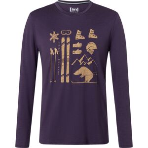 super.natural Men's Skiing Bear Long Sleeve Mysterioso/Cumin/Cumin M, Mysterioso/Cumin/Cumin