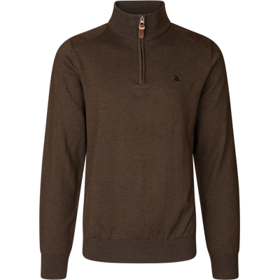 Seeland Men's Pine Half Zip Sweater Dark Brown, M Seeland Men's Pine Half Zip Sweater Dark Brown, M