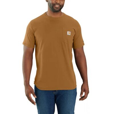 Carhartt Men's Force Relaxed Fit Midweight Short-Sleeve Pocket T-Shirt Brown, XXL Carhartt Men's Force Relaxed Fit Midweight Short-Sleeve Pocket T-Shirt Brown, XXL