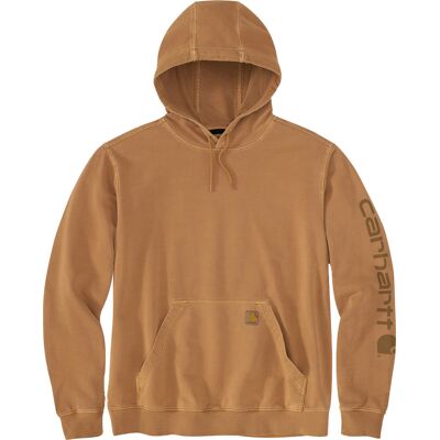 Carhartt Men's Durham Garment Dyed Logo Sweatshirt Brown, XL Carhartt Men's Durham Garment Dyed Logo Sweatshirt Brown, XL
