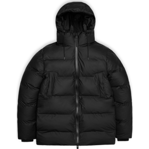 Rains Unisex Alta Puffer Parka Black L, Black