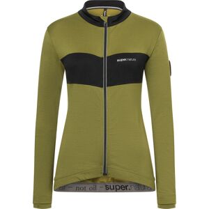 super.natural Women's Grava Long Sleeve Jersey Avocado/Jet Black XS, Avocado/Jet Black