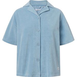 Knowledge Cotton Apparel Women's Woven Terry Short Sleeve Shirt Airy Blue, XS Knowledge Cotton Apparel Women's Woven Terry Short Sleeve Shirt Airy Blue, XS