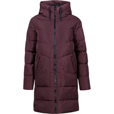 Halti Women's Linjat Puffer Parka Fudge Maroon Red, 46 Halti Women's Linjat Puffer Parka Fudge Maroon Red, 46