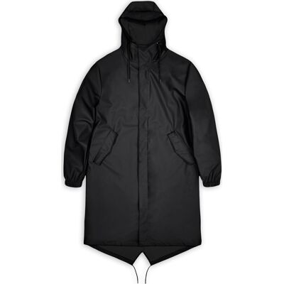 Rains Unisex Fishtail Parka Black, M Rains Unisex Fishtail Parka Black, M