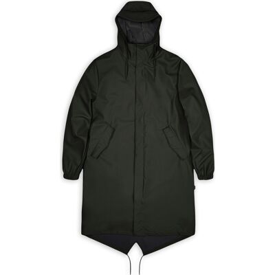 Rains Unisex Fishtail Parka Green, XXL Rains Unisex Fishtail Parka Green, XXL
