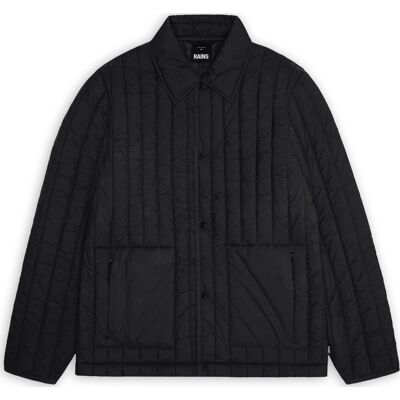 Rains Banja Liner Overshirt T1 Black, M Rains Banja Liner Overshirt T1 Black, M