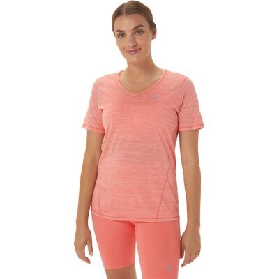 Asics Race V-Neck SS Running Top - Papaya / Guava - XS - Damer Asics Race V-Neck SS Running Top - Papaya / Guava - XS - Damer