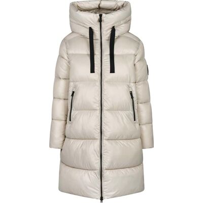 Save the Duck Women's Animal Free Long-Hooded Puffer Jacket Isabel Rainy Beige, M Save the Duck Women's Animal Free Long-Hooded Puffer Jacket Isabel Rainy Beige, M