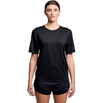 Saucony Women's Stopwatch Short Sleeve Black, XS Saucony Women's Stopwatch Short Sleeve Black, XS