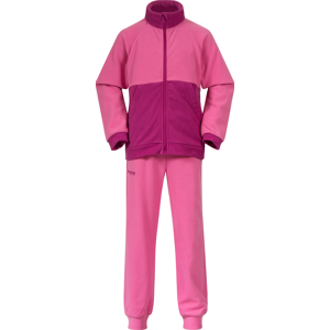 Bergans Kids' Smådøl V5 Longzip Set Ibis Rose/Fandango Purple 80, Ibis Rose/Fandango Purple