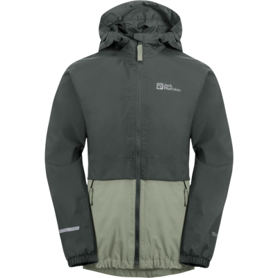 Jack Wolfskin Kids' Rainy Days 2-Layer Jacket Slate Green, 104 Jack Wolfskin Kids' Rainy Days 2-Layer Jacket Slate Green, 104
