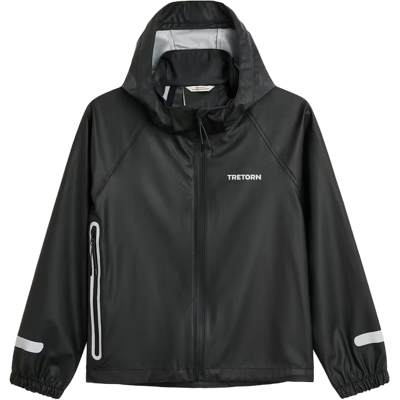 Tretorn Kids' Packable Rainbreaker Set Black, 110/116 Tretorn Kids' Packable Rainbreaker Set Black, 110/116