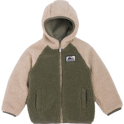 Viking Kids' Play Reversible Pile Jacket Olive, 92 Viking Kids' Play Reversible Pile Jacket Olive, 92